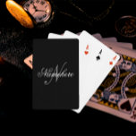 Unik Personlig, svartvit Namn-monogram Casinokort<br><div class="desc">Personlig Unik Monogram-design för svartvita Namn för alla.</div>