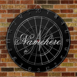 Unik Personlig, svartvit Namn-monogram Darttavla<br><div class="desc">Personlig Unik Monogram-design för svartvita Namn för alla.</div>