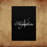 Unik Personlig, svartvit Namn-monogram Flygblad<br><div class="desc">Personlig Unik Monogram-design för svartvita Namn för alla.</div>