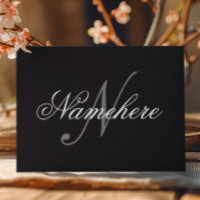 Unik Personlig, svartvit Namn-monogram