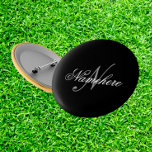 Unik Personlig, svartvit Namn-monogram Knapp<br><div class="desc">Personlig Unik Monogram-design för svartvita Namn för alla.</div>