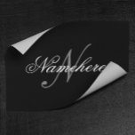 Unik Personlig, svartvit Namn-monogram Poster<br><div class="desc">Personlig Unik Monogram-design för svartvita Namn för alla.</div>