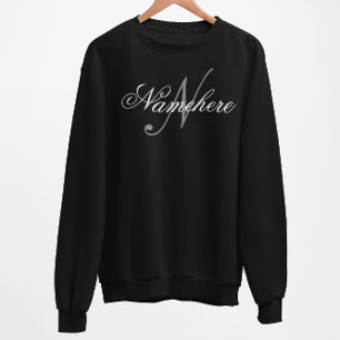Unik Personlig, svartvit Namn-monogram T Shirt