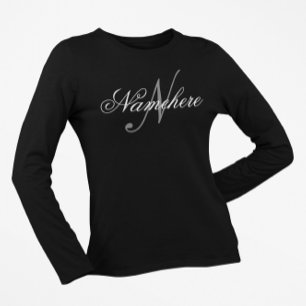 Unik Personlig, svartvit Namn-monogram T Shirt