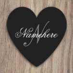 Unik Personlig, svartvit Namn-monogram Underlägg Papper<br><div class="desc">Personlig Unik Monogram-design för svartvita Namn för alla.</div>