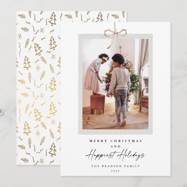 Unik Photo God jul Happiest Julkort (Fram/baksida)