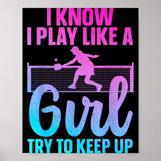 Unik pickleball-design för kvinnor flickor pickle poster (Framsidan)