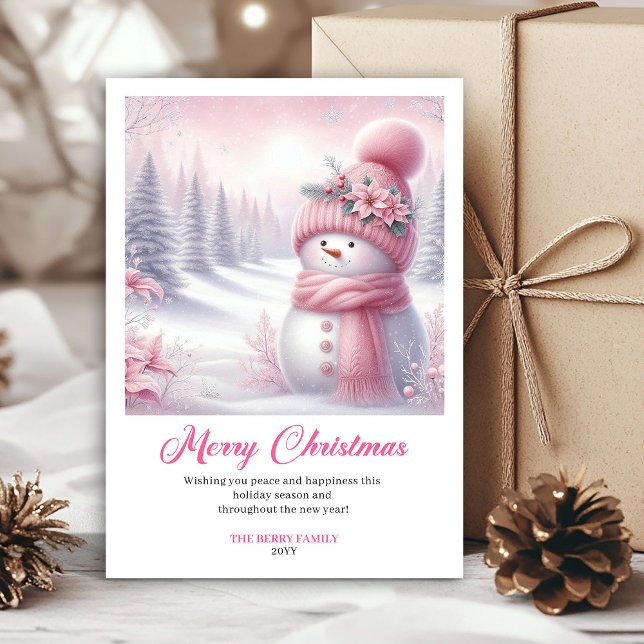Unik Pinkmas Nedladdning Vinter Scen Jul  Julkort (Unique Pinkmas Download Winter Scene Christmas Greeting Card

)