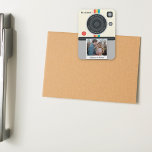 Unik plats för enstaka fotodatum för omedelbar kam magnet<br><div class="desc">Unik kamerafoto Bröllop Unik Spara datumdesignen.</div>