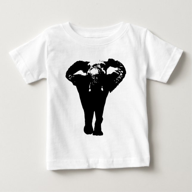 Unik Pop Art Elefant T Shirt (Framsida)