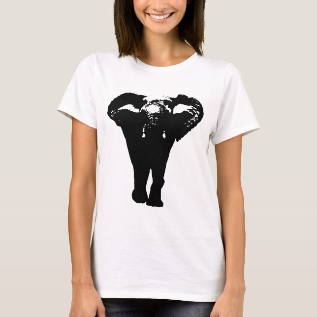 Unik pop Art Elephant T Shirt (Framsida)