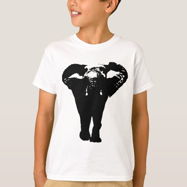 Unik pop Art Elephant T Shirt (Framsida)