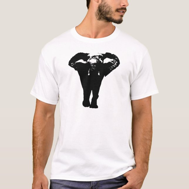 Unik pop Art Elephant Tee Shirt (Framsida)