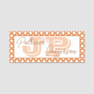 Unik Porsche Orange Mesh Kant Elegant Monogram Namnbricka