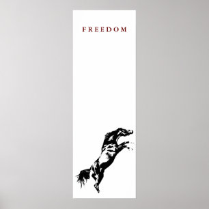 Unik Poster av Motivational Freedom Horse