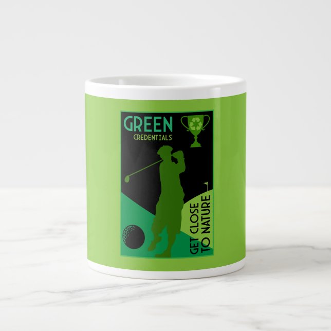 Unik praktisk Vintage Golf Gift Jumbo Mugg (Framsidan)