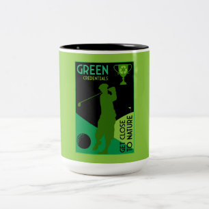 Unik praktisk Vintage Golf Gift Två-Tonad Mugg