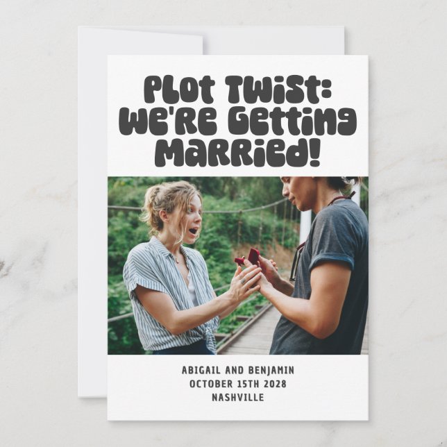 Unik, praktiskt Gifta sig Humor-offertfoto för Rol Spara Datumet (Framsida)