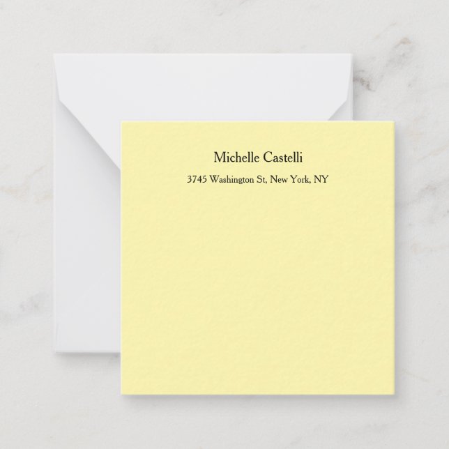 Unik Professionell för Cream Färg, klassiskt Anteckningskort (Framsida)