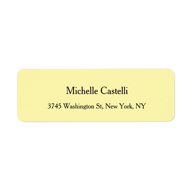 Unik Professionell för Cream Färg, klassiskt Returadress Etikett (Framsidan)