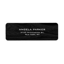 Unik Professionell för grått Wood Plain Elegant Returadress Etikett