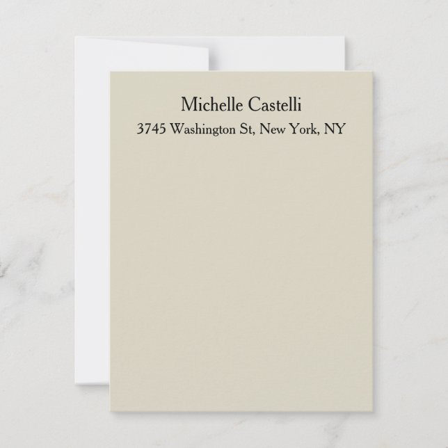 Unik professionell, klassiskt enkelt anteckningskort (Framsida)