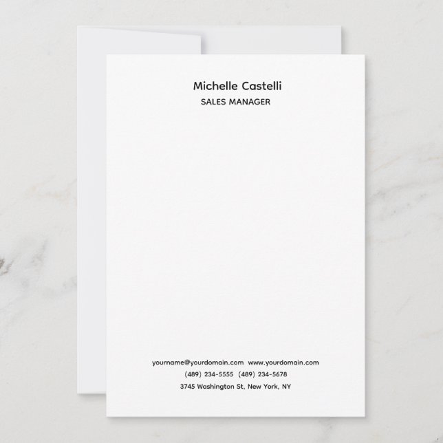 Unik professionell, klassiskt enkelt meddelande (Framsida)