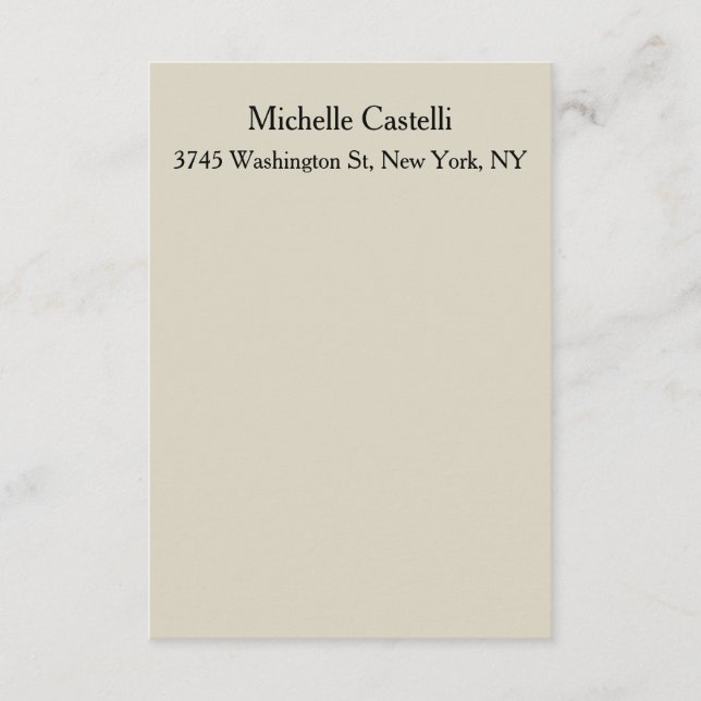 Unik professionell, klassiskt enkelt tilläggskort (Framsida)