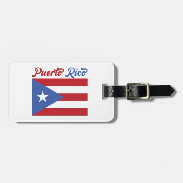 Unik Puerto Rico-Flagga Bagagebricka (Horisontell Framsida)