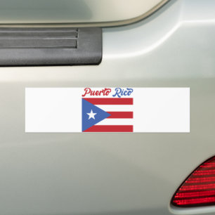 Unik Puerto Rico-Flagga, påsatt påfyllnadsmärke Bildekal