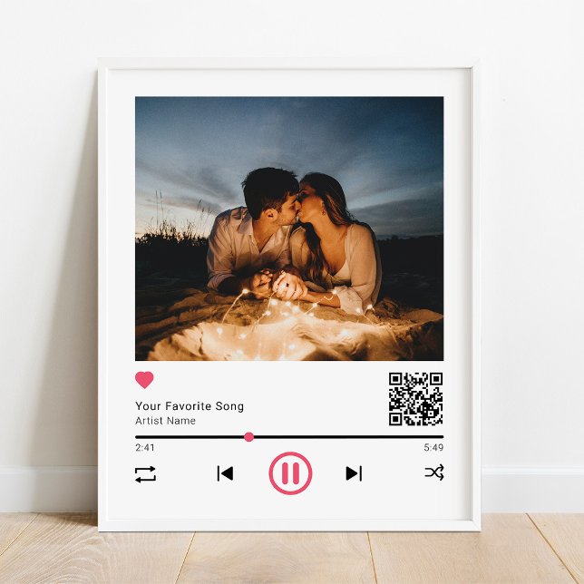 Unik QR-kod för ett par Personliger, valfritt Sång Poster (Skapare uppladdad)