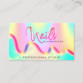 Unik QR-kod för nagel Studio-Logotyp Visitkort