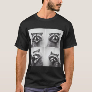 Unik Raccoon Ansikte Sopor rashon T Shirt