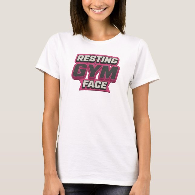 Unik RESTING GYM FACE-sats med design T Shirt (Framsida)