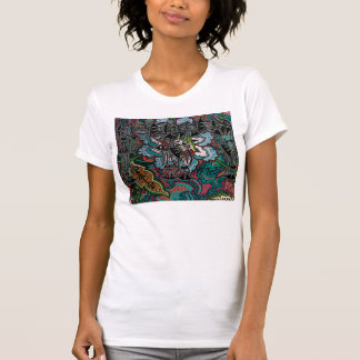 UNIK RETRO DESIGNBLOMMOR & KLOCKOR T SHIRT