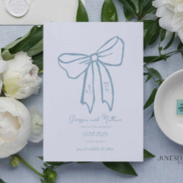 Unik Retro Dusty Blue Spara datuminbjudan Inbjudningar