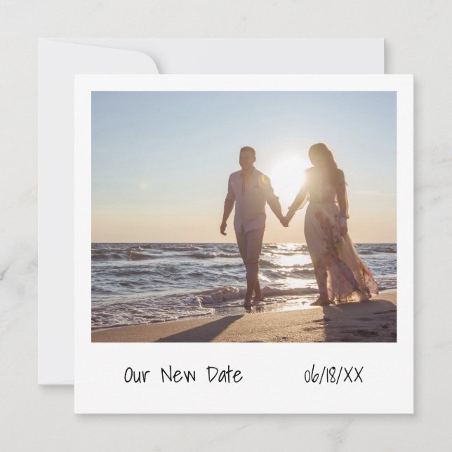 Unik Retro Instant Bild Bröllopsuppskjutning Meddelande (Framsida)