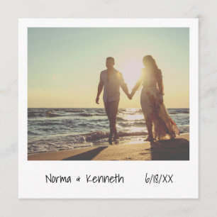Unik Retro Instant Foto Övningsmiddag Inbjudningar