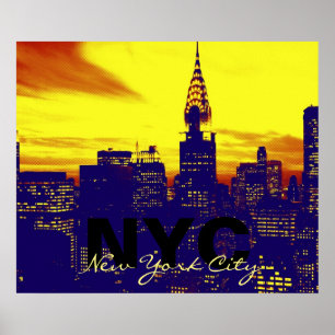 Unik Retro New York City Poster