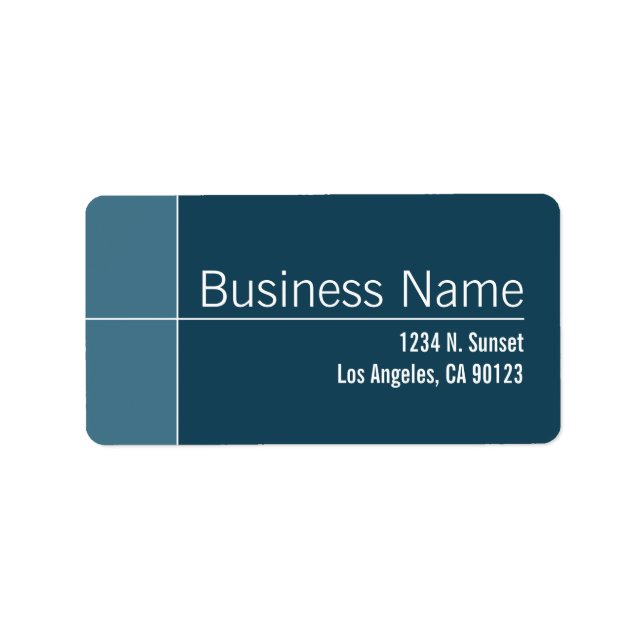 Unik Returadress för blå och vit verksamhet Adressetikett (Framsidan)