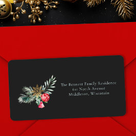 Unik Returadress för julprydnad Adressetikett