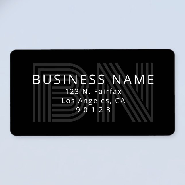 Unik Returadress för Retromodern monogram Adressetikett (Skapare uppladdad)