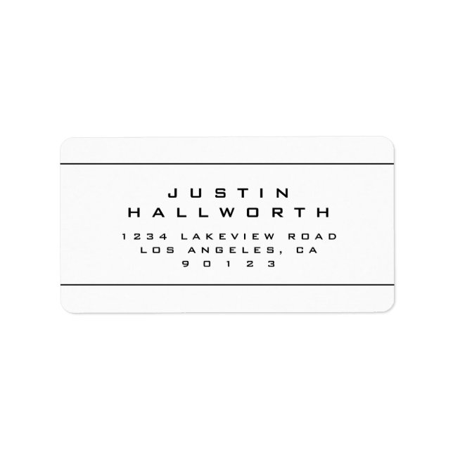 Unik Returadress för Tittar svartvitt Adressetikett (Framsidan)