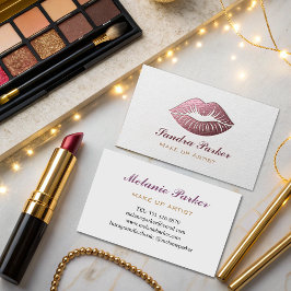 Unik Ro Guld Läppar Makeup-artist Visitkort