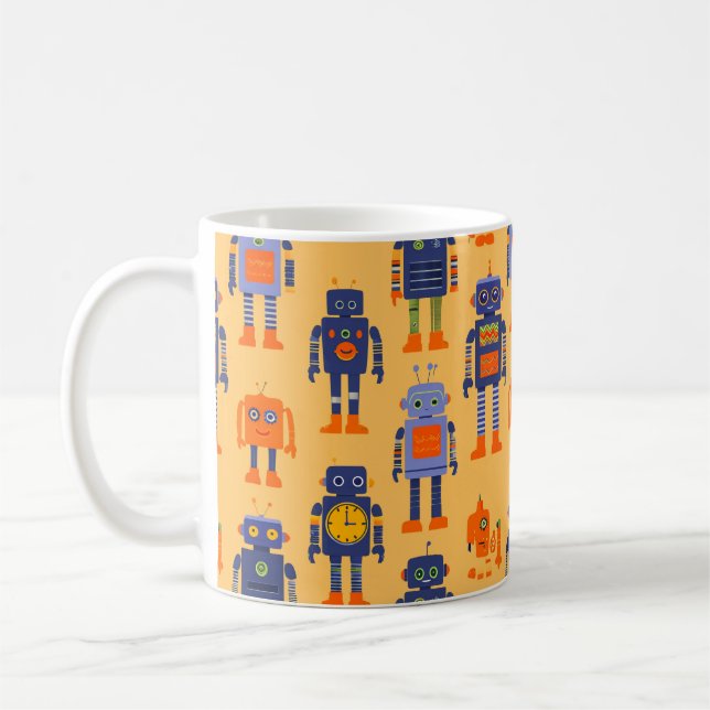 Unik robot och roligt. kaffemugg (Vänster)