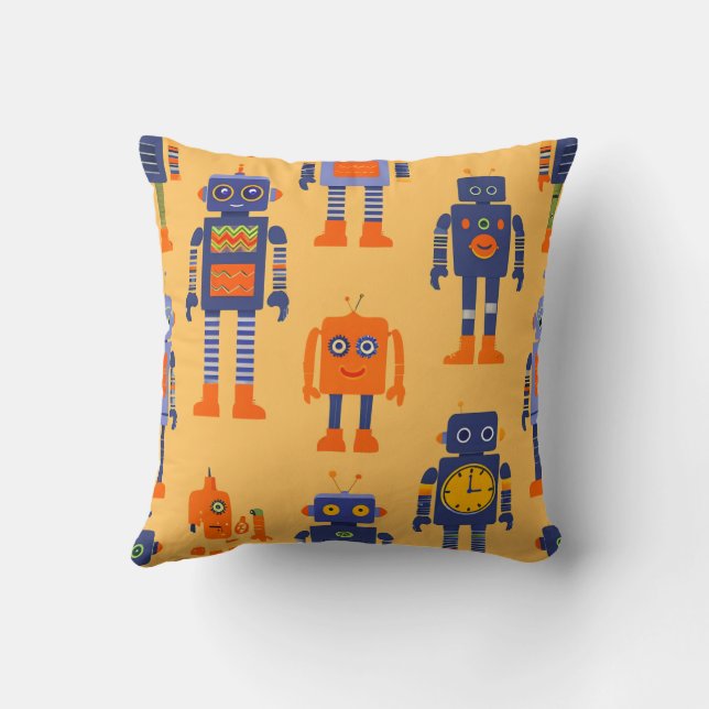 Unik robot och roligt kudde (Baksida)