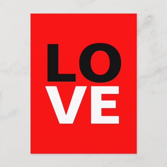 Unik röd bakgrund Kärlek Romantik Helg Vykort (Framsida)