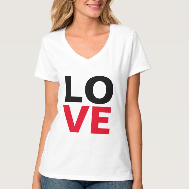 Unik röd bakgrund romantik t shirt (Framsida)