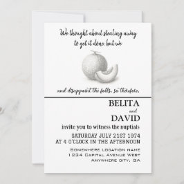 Unik, rolig bröllopsinbjudan inbjudningar