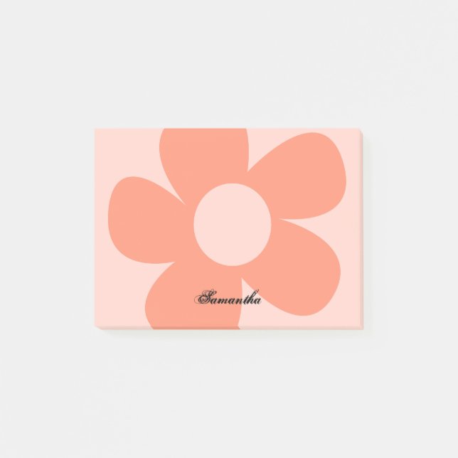 Unik Roligt Cute Rosa Y2k Flower-Anpassningsbar Post-it Block (Framsida)